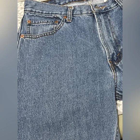 Levi’s 505 Men’s Straight Leg Jeans 34x30 (34x26) Blue Medium Classic Western - Picture 4 of 14